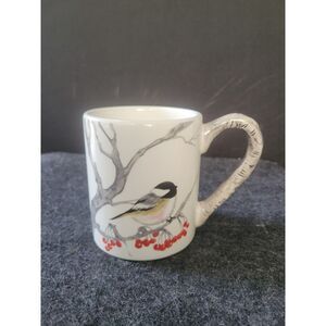 Rare Global Design Connections Winter Chickadee Mug 9429254, set of two